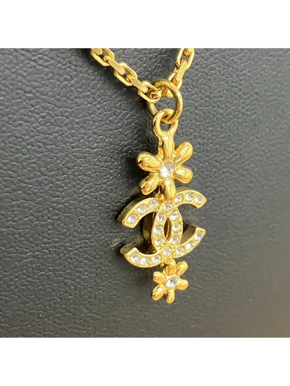 Chanel Pendant Necklace Metal Flower #357865C97B